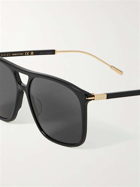 gucci aviator style gold men|gucci unisex aviator sunglasses.